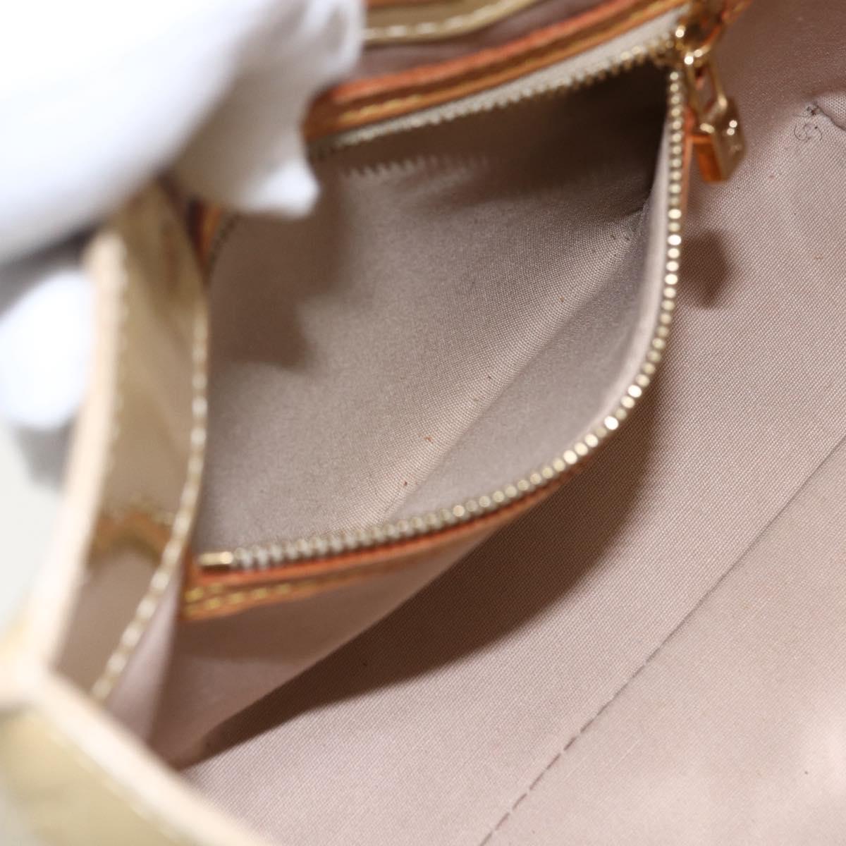 LOUIS VUITTON Monogram Vernis Reade PM Hand Bag Beige M91334 LV Auth 173186