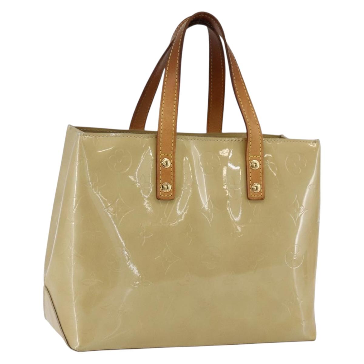 LOUIS VUITTON Monogram Vernis Reade PM Hand Bag Beige M91334 LV Auth 173186