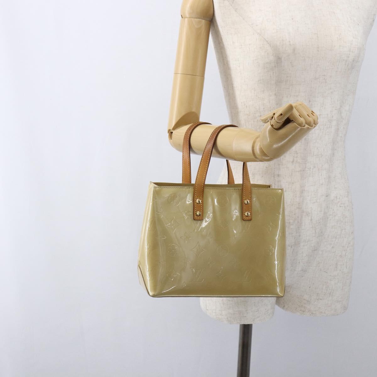 LOUIS VUITTON Monogram Vernis Reade PM Hand Bag Beige M91334 LV Auth 173186