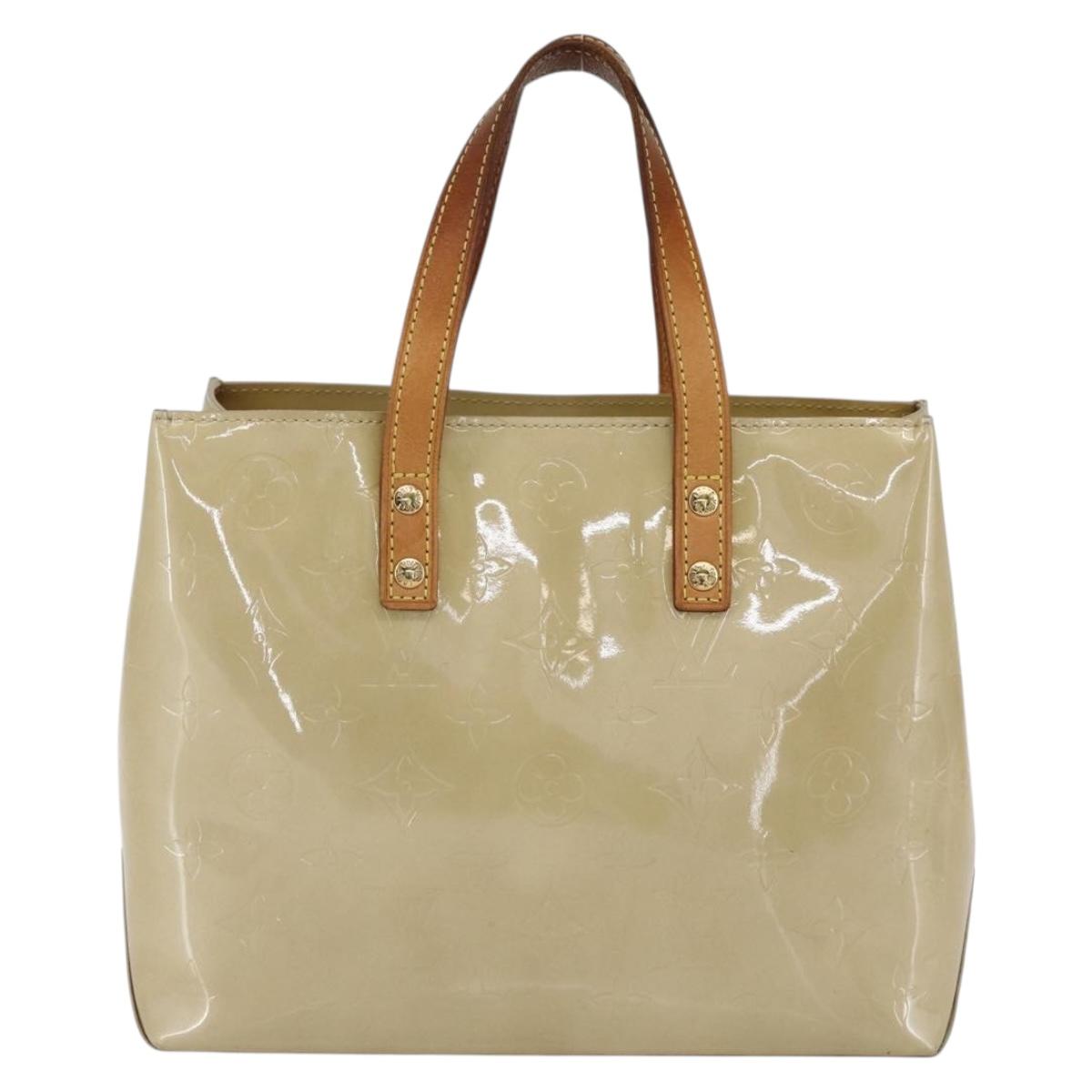 LOUIS VUITTON Monogram Vernis Reade PM Hand Bag Beige M91334 LV Auth 173186