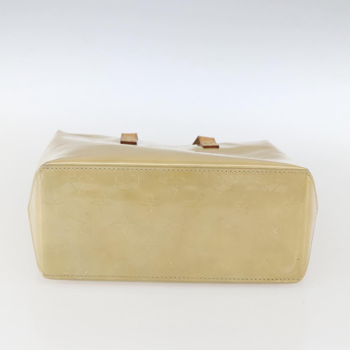 LOUIS VUITTON Monogram Vernis Reade PM Hand Bag Beige M91334 LV Auth 173186