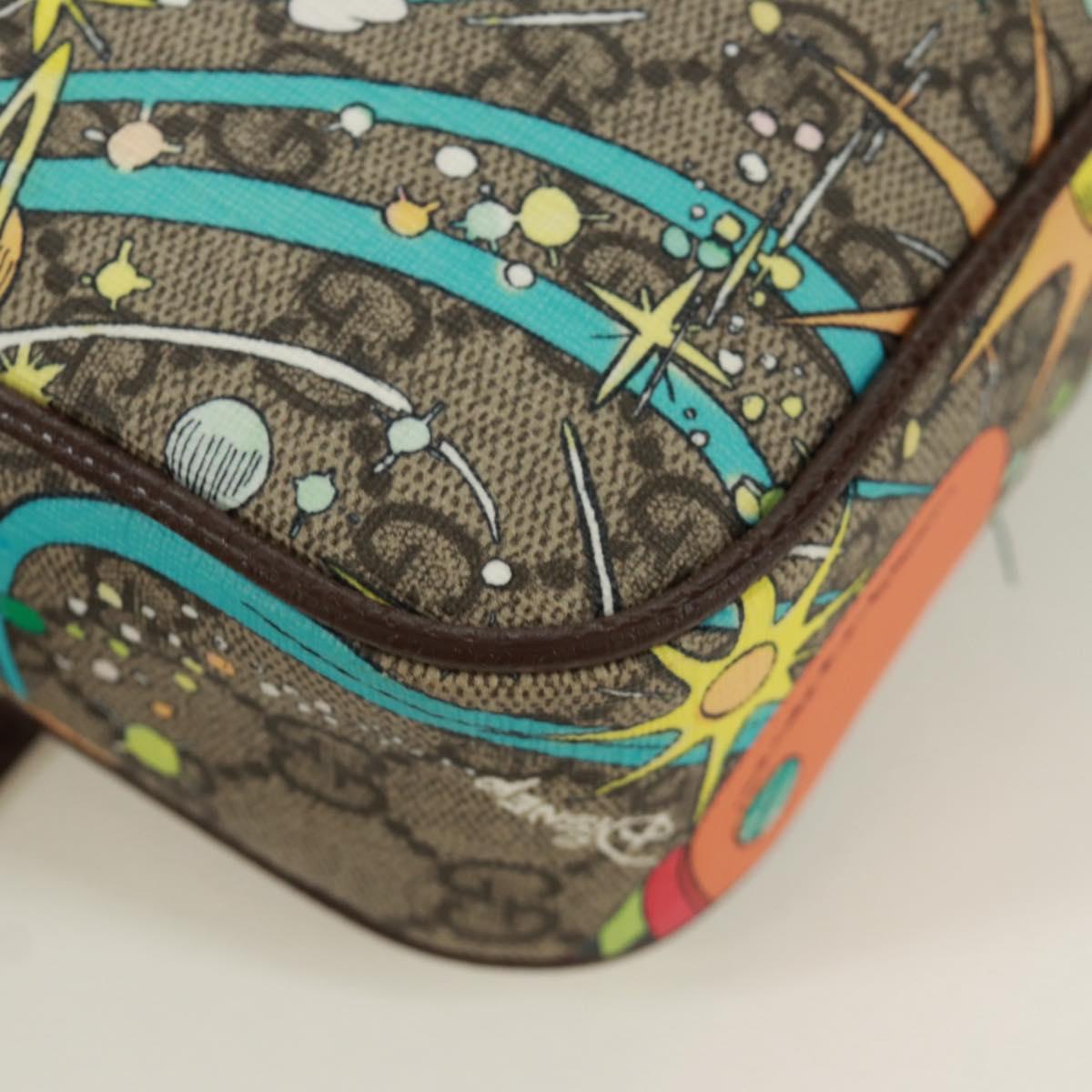 GUCCI GG Supreme Disney Collaboration Waist bag PVC Beige 602695 Auth 173187SAM