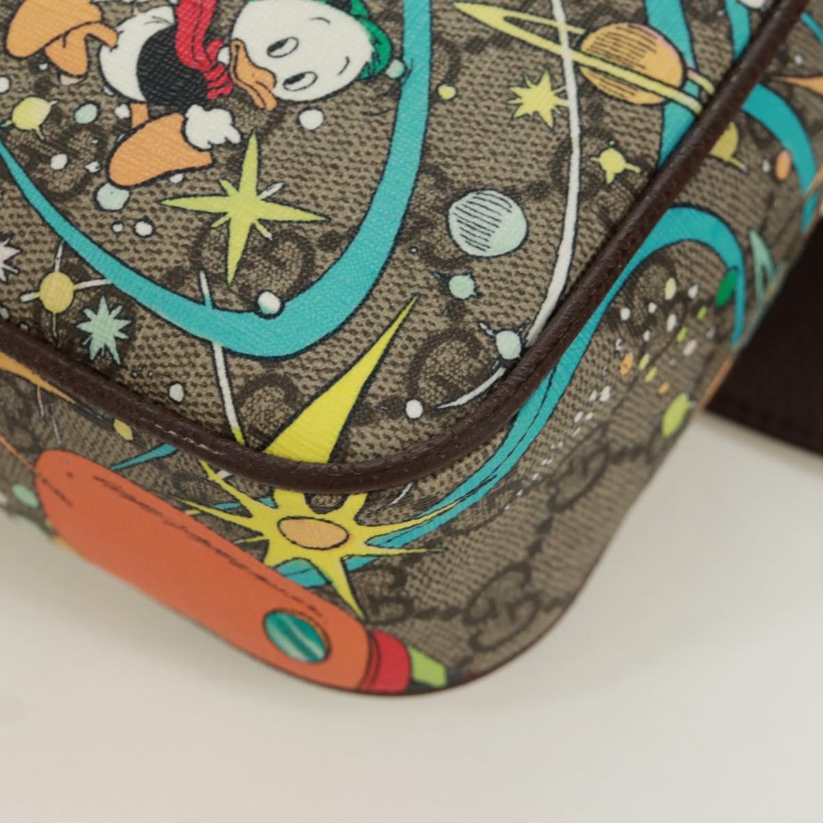 GUCCI GG Supreme Disney Collaboration Waist bag PVC Beige 602695 Auth 173187SAM