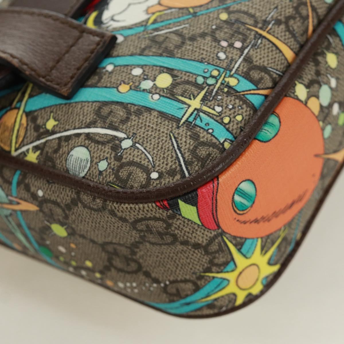 GUCCI GG Supreme Disney Collaboration Waist bag PVC Beige 602695 Auth 173187SAM