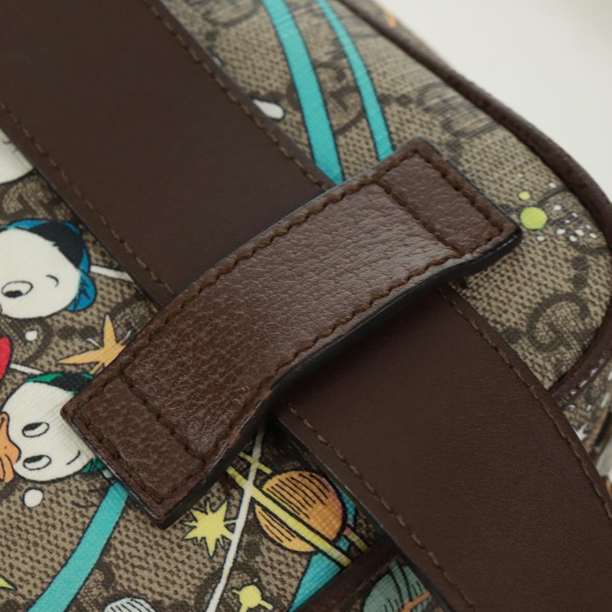 GUCCI GG Supreme Disney Collaboration Waist bag PVC Beige 602695 Auth 173187SAM