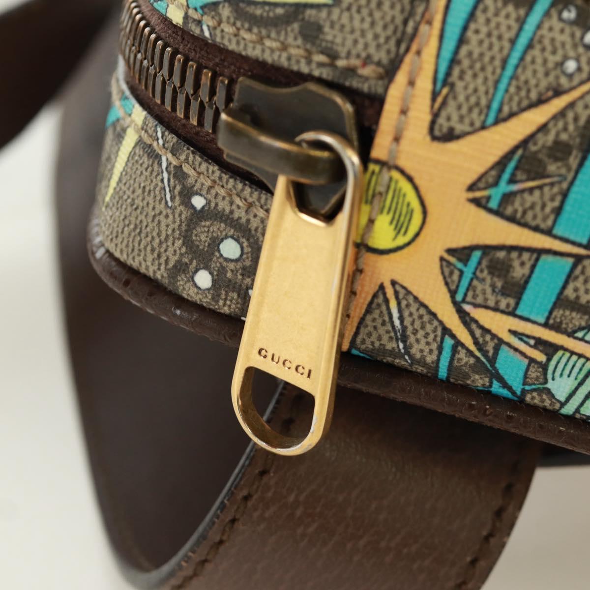 GUCCI GG Supreme Disney Collaboration Waist bag PVC Beige 602695 Auth 173187SAM