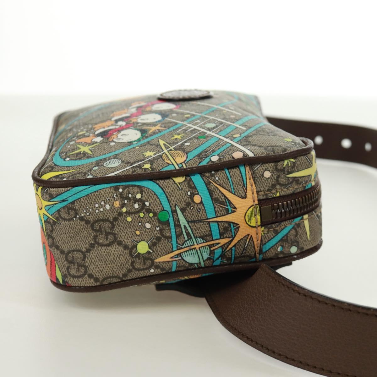 GUCCI GG Supreme Disney Collaboration Waist bag PVC Beige 602695 Auth 173187SAM