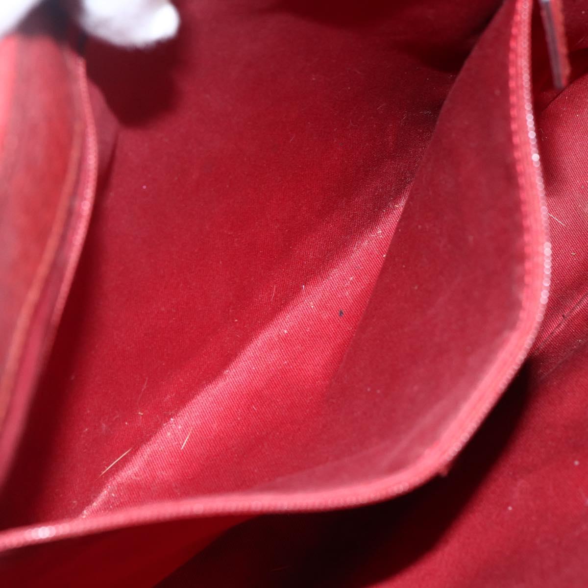 GUCCI GG Canvas Tote Bag Red Silver 113015 Auth 173192