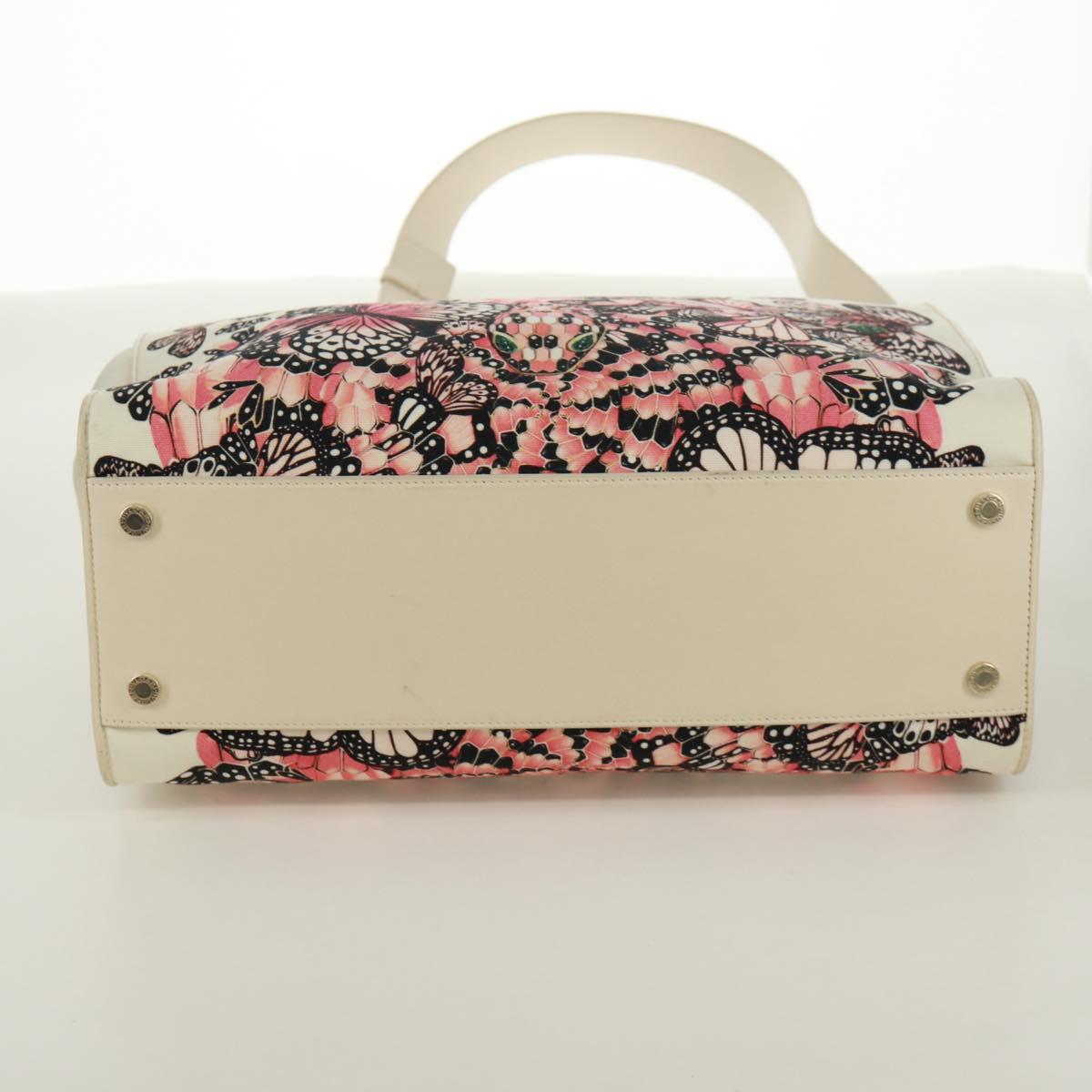 BVLGARI Bag Canvas 2way MARY KATRANTZOU Collaboration White Gold Auth 173206M
