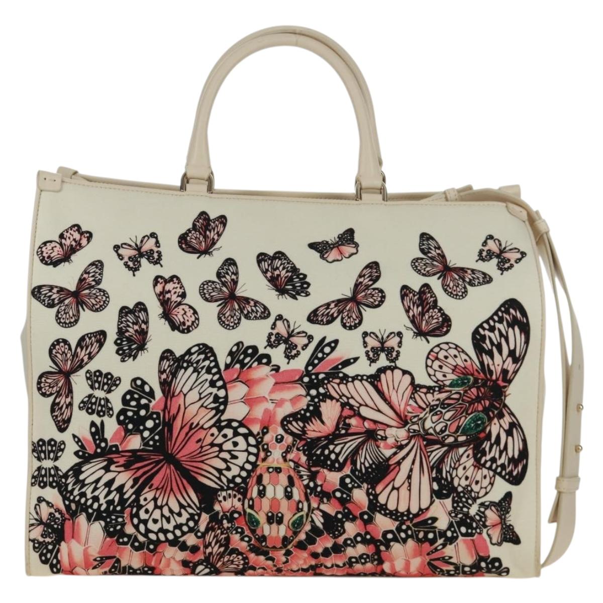 BVLGARI Bag Canvas 2way MARY KATRANTZOU Collaboration White Gold Auth 173206M