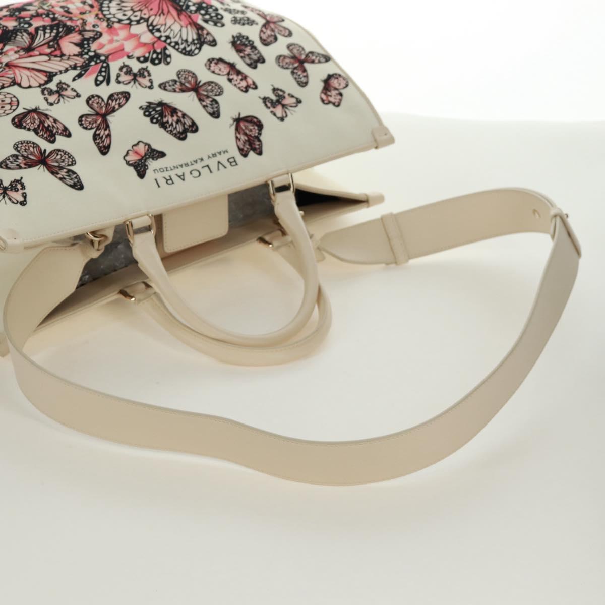 BVLGARI Bag Canvas 2way MARY KATRANTZOU Collaboration White Gold Auth 173206M