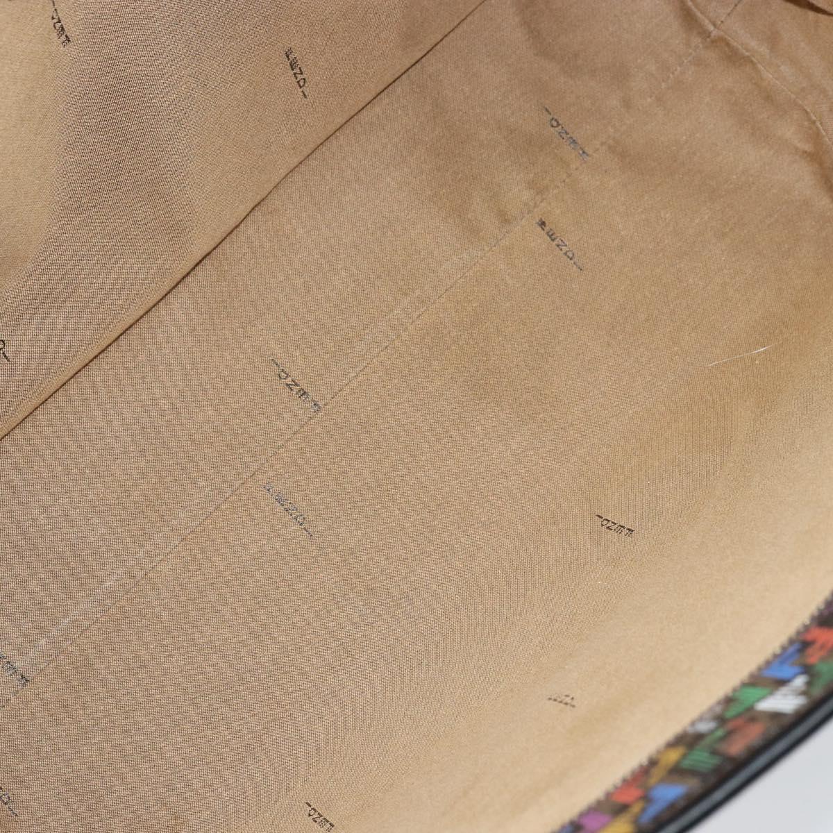 FENDI Zucchino Canvas Tote Bag PVC Multicolor Gold Auth 173210A
