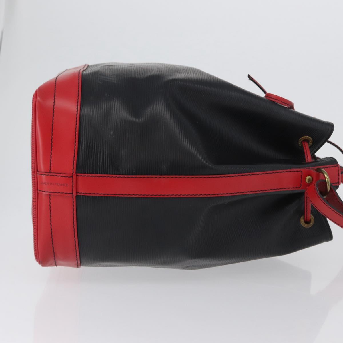 LOUIS VUITTON Epi Noe Shoulder Bag Bicolor Black Red M44017 LV Auth 173211