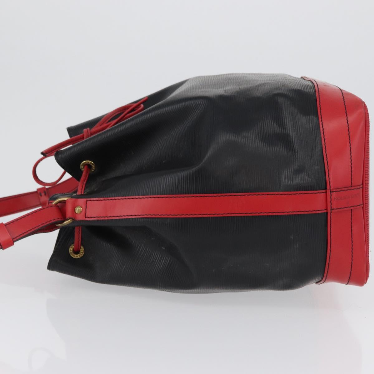 LOUIS VUITTON Epi Noe Shoulder Bag Bicolor Black Red M44017 LV Auth 173211