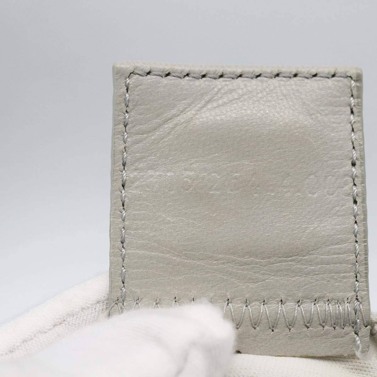 FENDI Mamma Baguette Shoulder Bag Cotton Light Blue Silver Auth 173215A