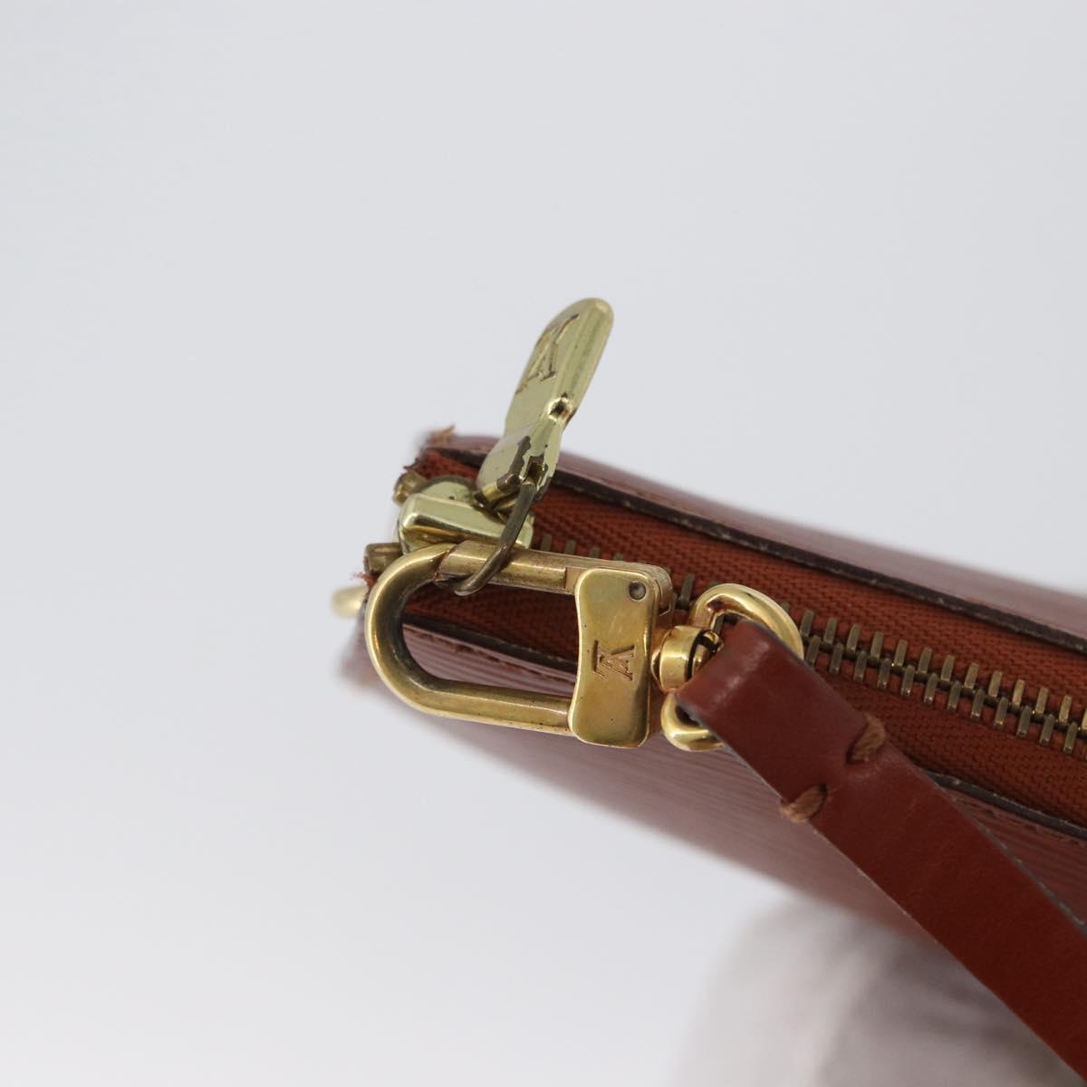 LOUIS VUITTON Epi Pochette Accessoires Pouch Brown M52953 LV Auth 173216
