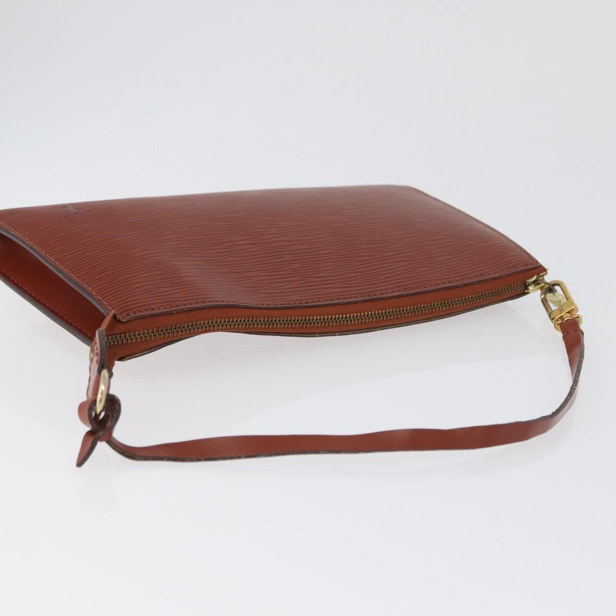 LOUIS VUITTON Epi Pochette Accessoires Pouch Brown M52953 LV Auth 173216