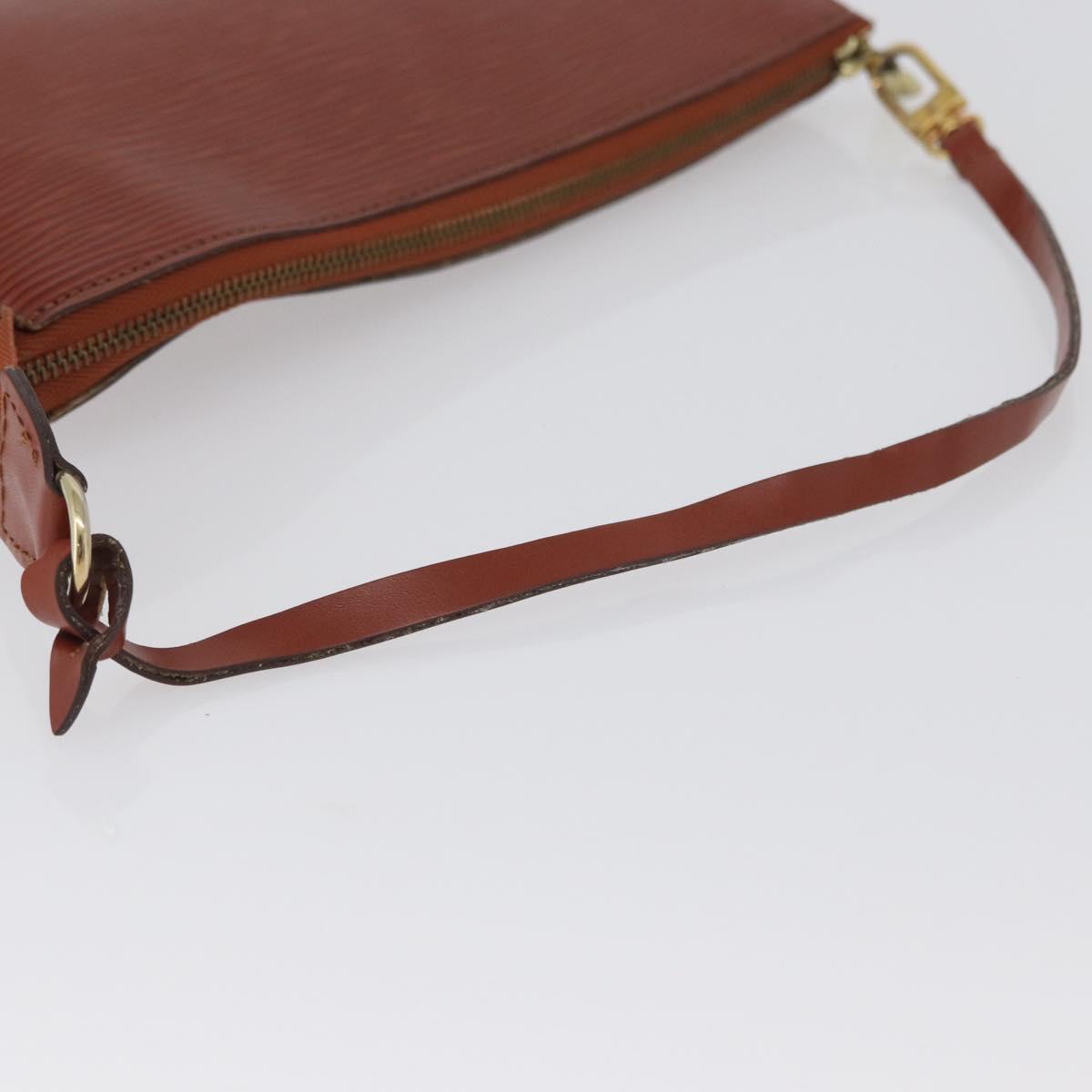 LOUIS VUITTON Epi Pochette Accessoires Pouch Brown M52953 LV Auth 173216