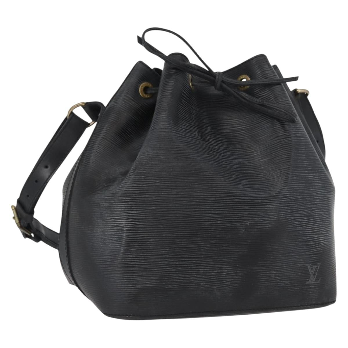 LOUIS VUITTON Epi Petit Noe Shoulder Bag Black M44102 LV Auth 173224
