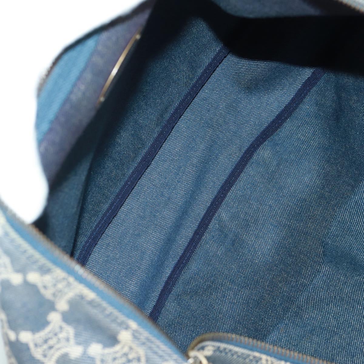 CELINE Paris Macadam Canvas Shoulder Bag Blue Auth 173229V