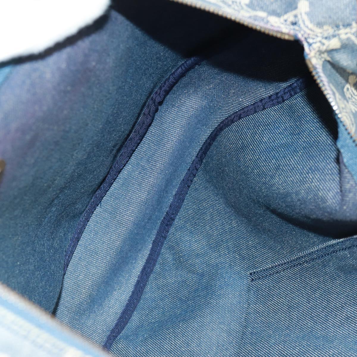 CELINE Paris Macadam Canvas Shoulder Bag Blue Auth 173229V