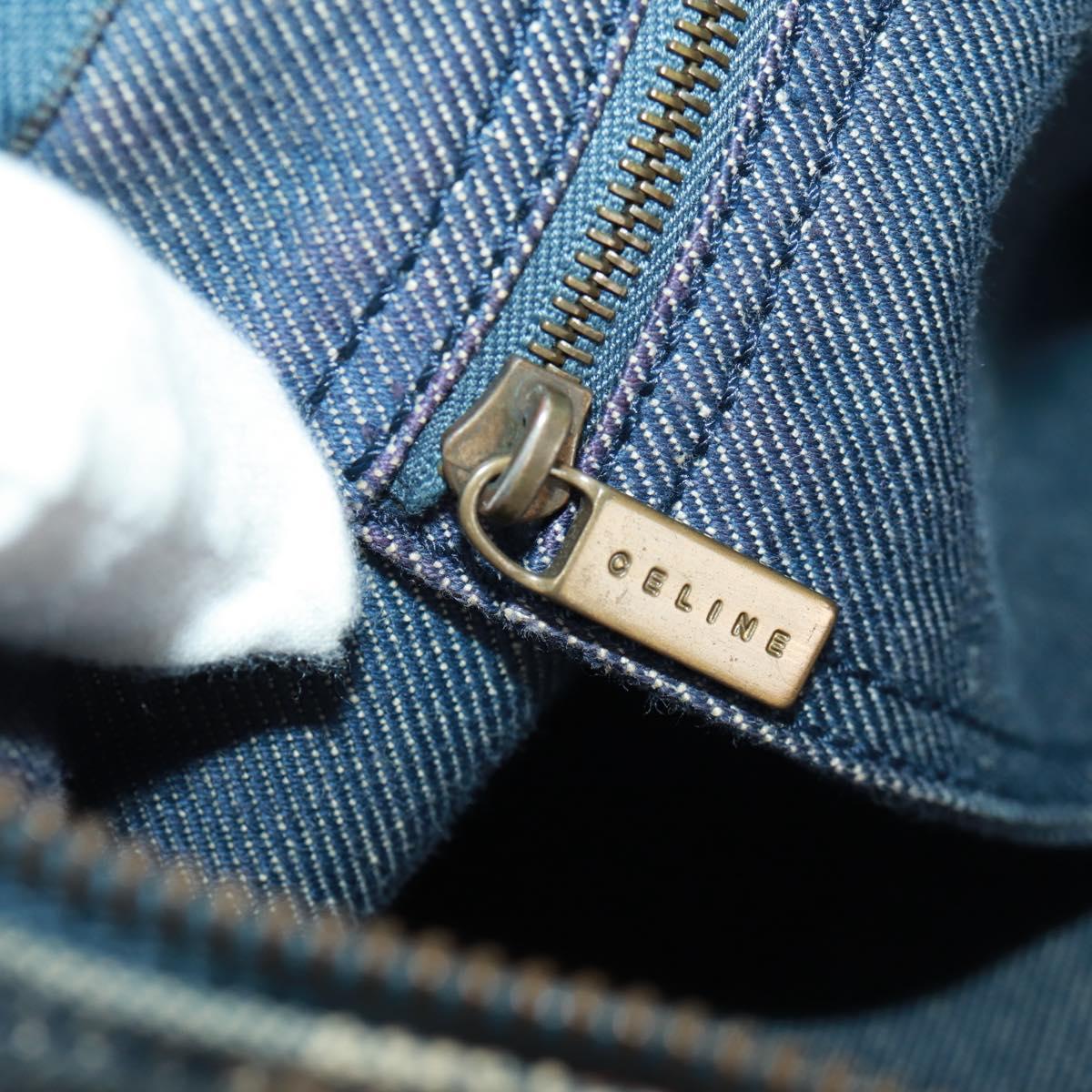 CELINE Paris Macadam Canvas Shoulder Bag Blue Auth 173229V