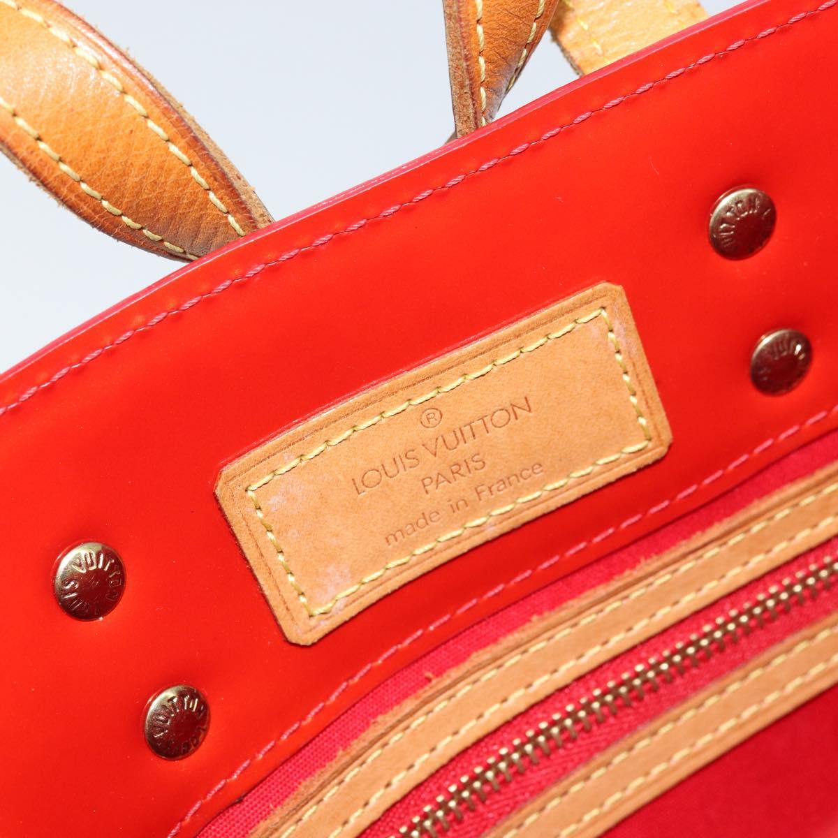 LOUIS VUITTON Monogram Vernis Reade PM Hand Bag Red Rouge M91088 LV Auth 173241