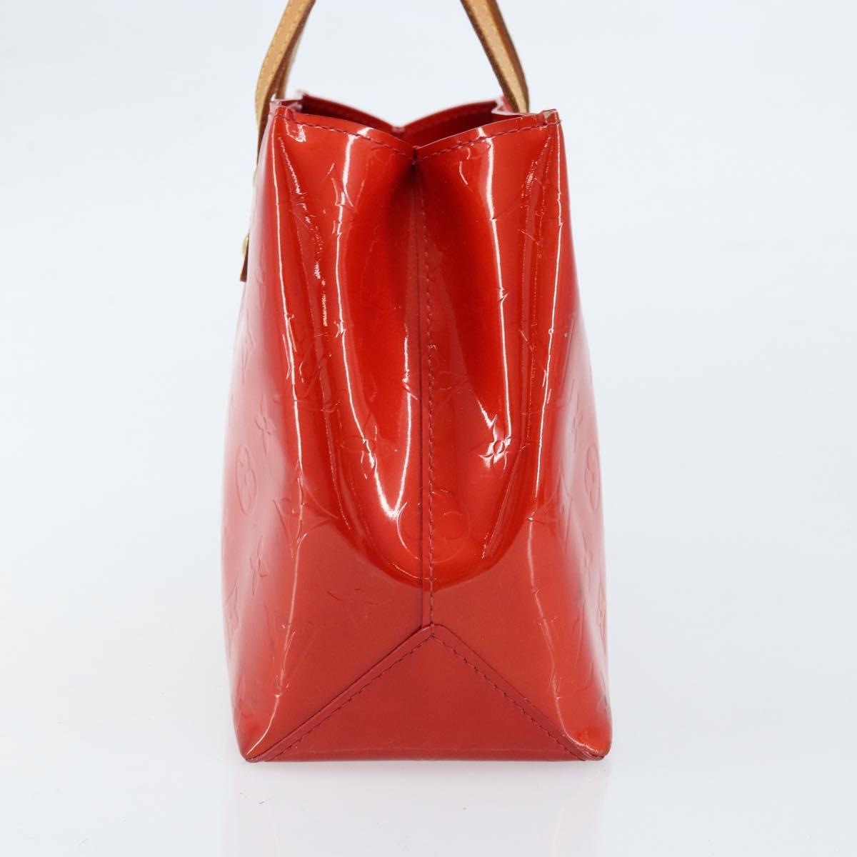 LOUIS VUITTON Monogram Vernis Reade PM Hand Bag Red Rouge M91088 LV Auth 173241