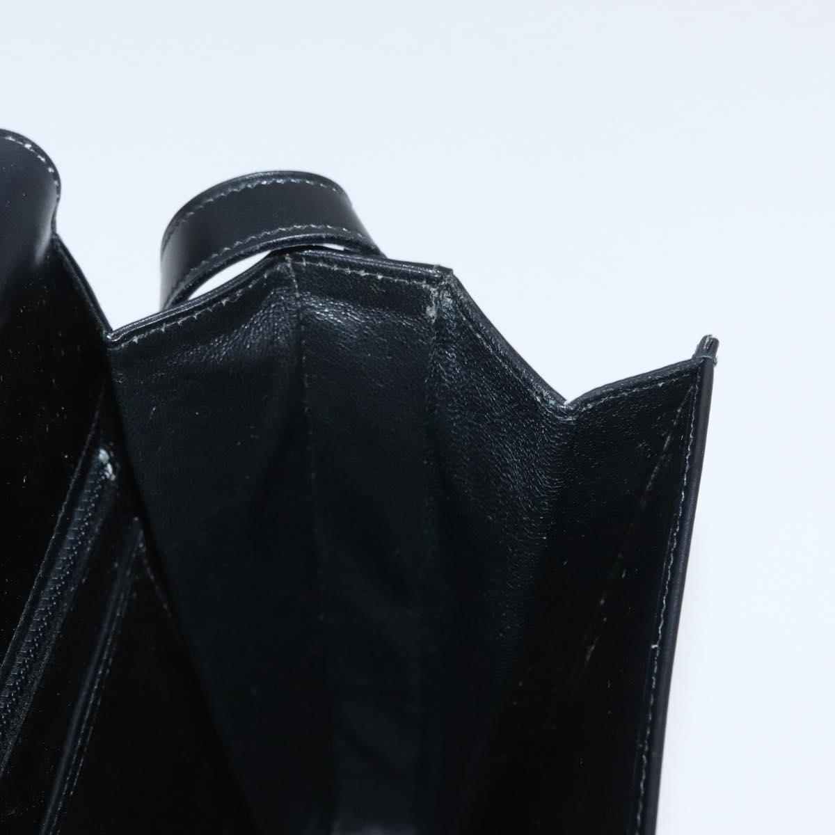 BALLY Shoulder Bag Leather Black Gold Auth 173248A