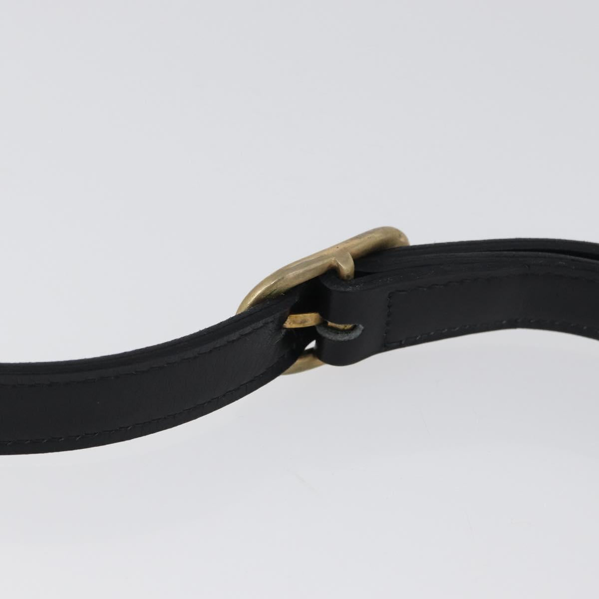 BALLY Shoulder Bag Leather Black Gold Auth 173248A