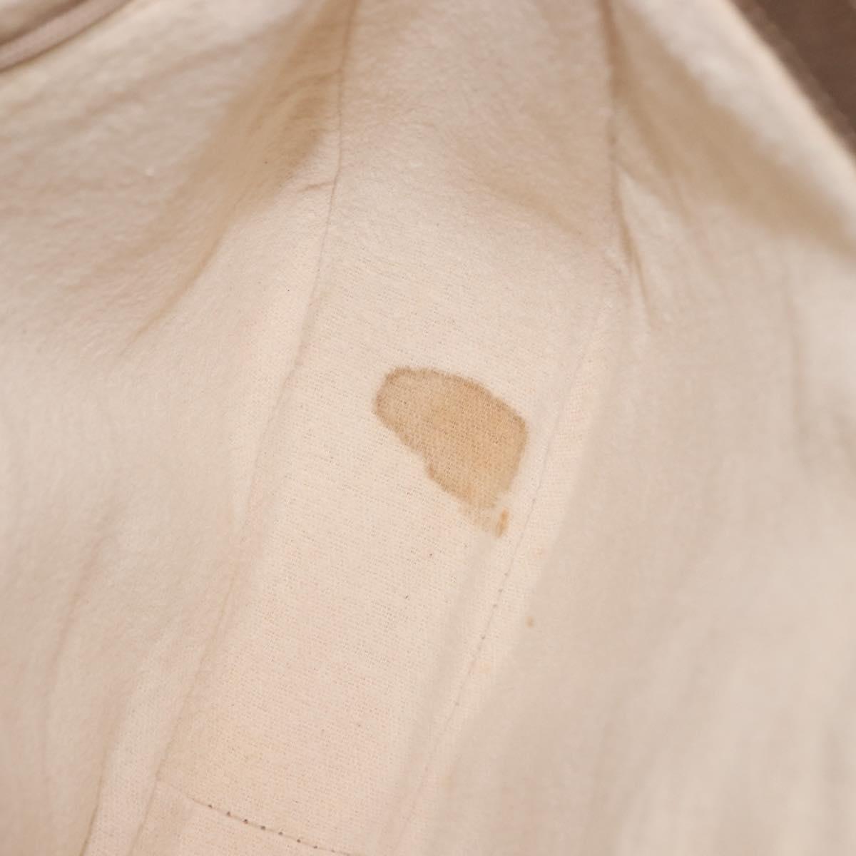 GUCCI Web Sherry Line Boots Metal Shoulder Bag Leather Brown Gold Auth 173249A