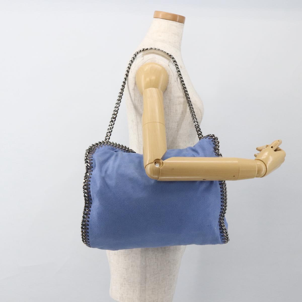 Stella MacCartney Chain Falabella Small Polyester 2way Blue 234387 Auth 173251