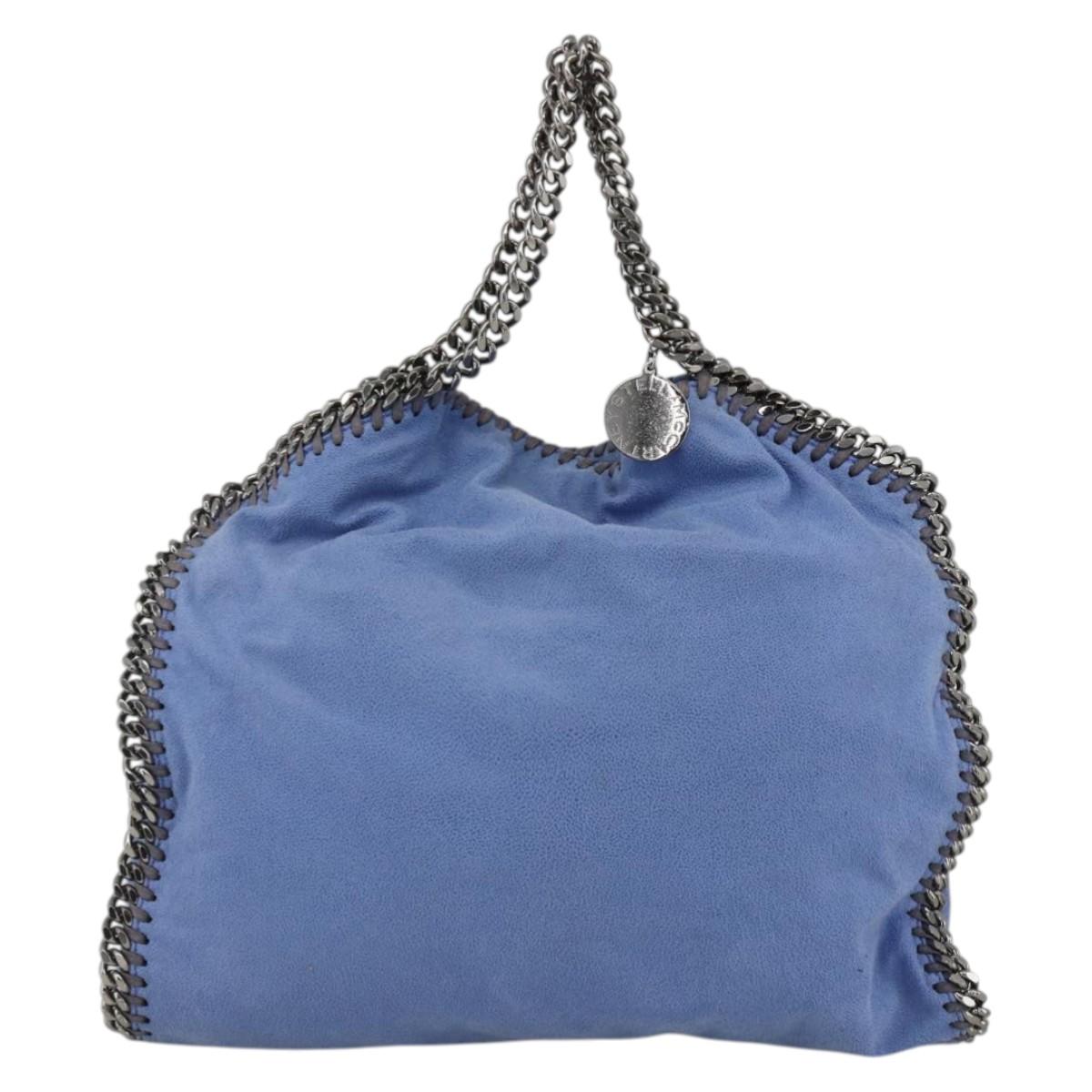 Stella MacCartney Chain Falabella Small Polyester 2way Blue 234387 Auth 173251