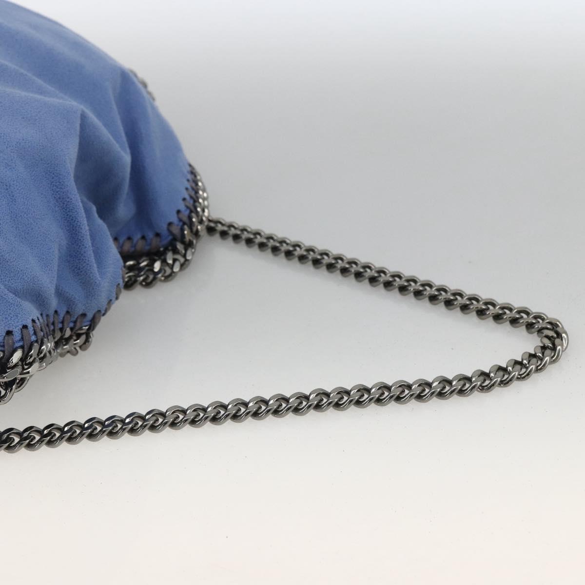 Stella MacCartney Chain Falabella Small Polyester 2way Blue 234387 Auth 173251