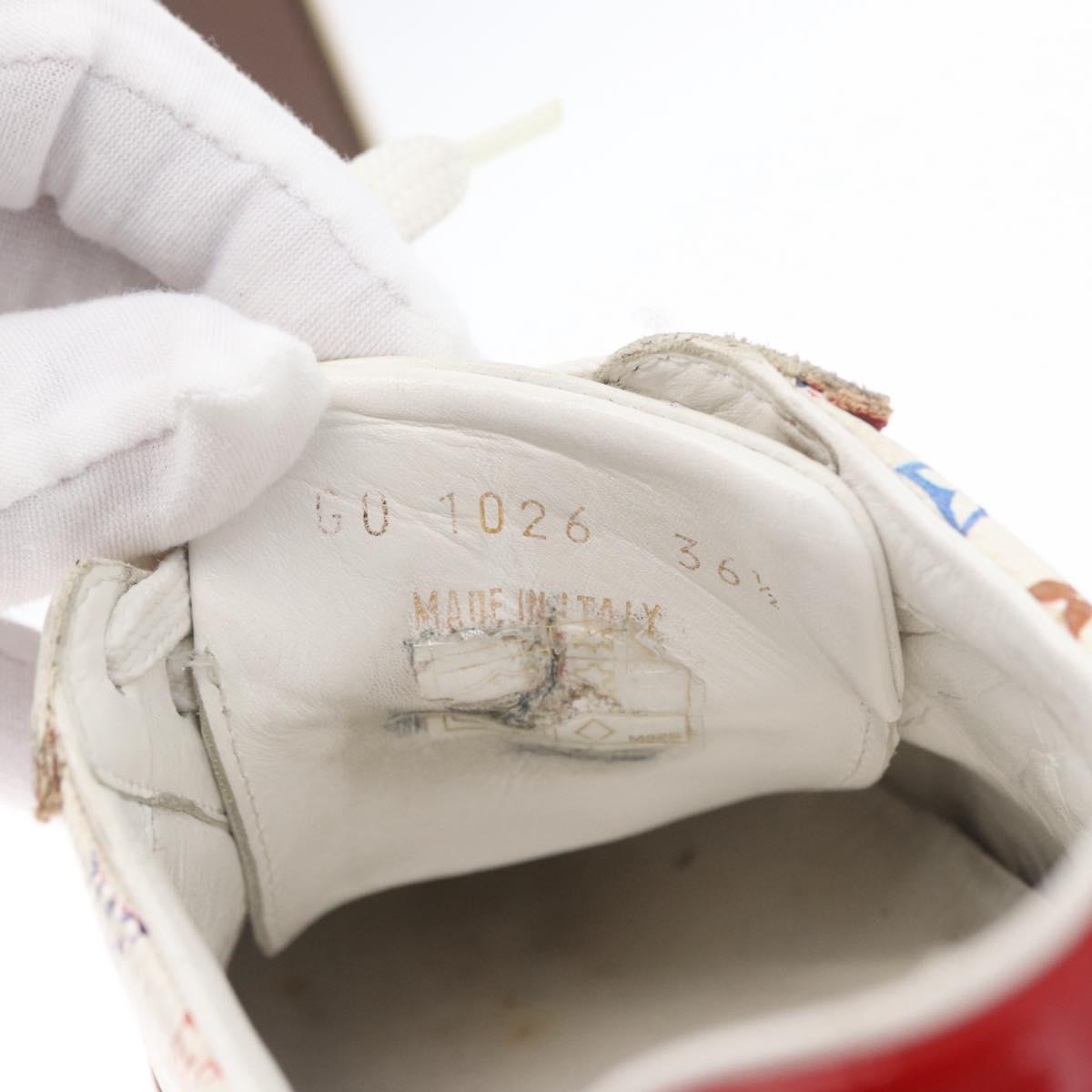 LOUIS VUITTON Monogram Multicolor Sneakers 36 1/2 White LV Auth 173253