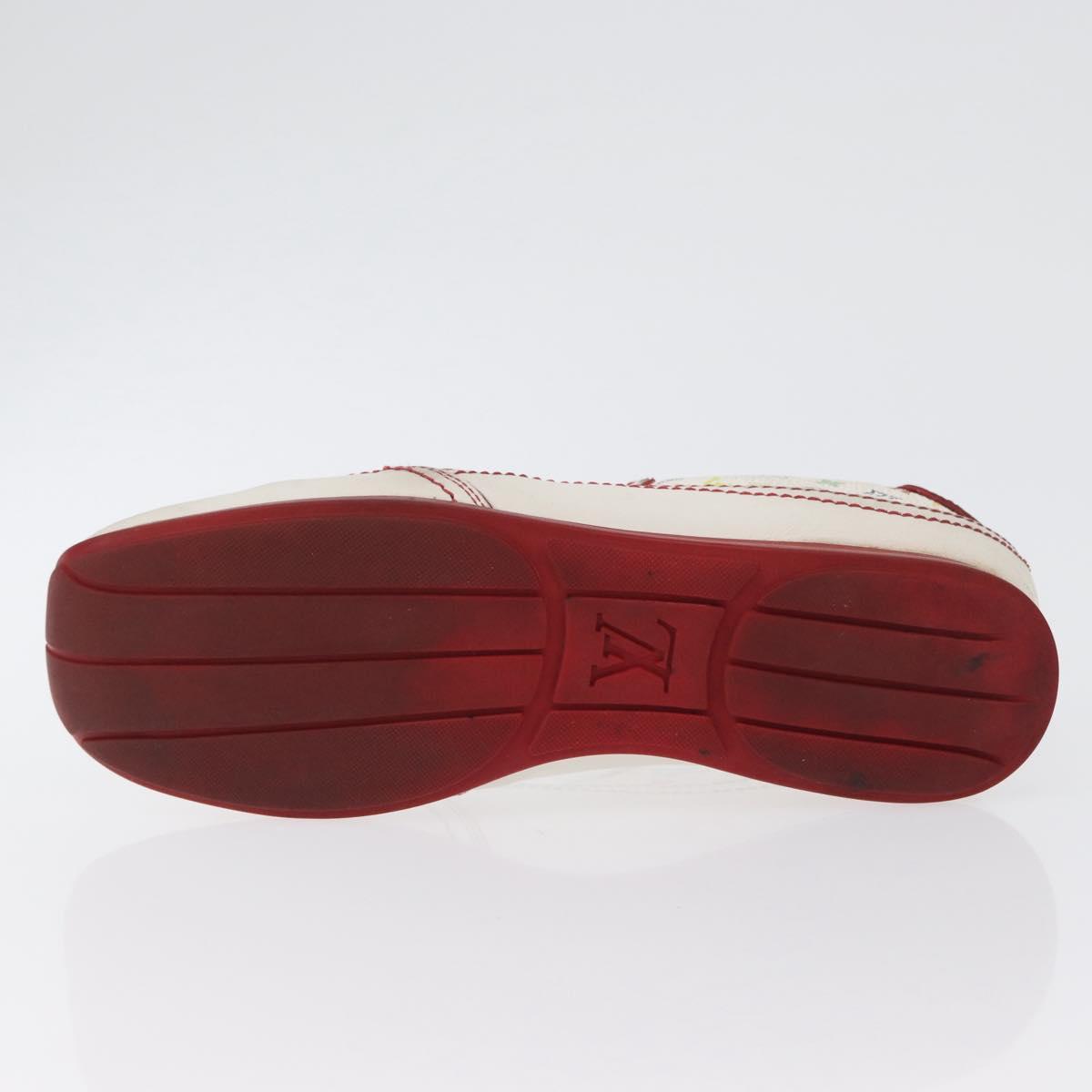 LOUIS VUITTON Monogram Multicolor Sneakers 36 1/2 White LV Auth 173253