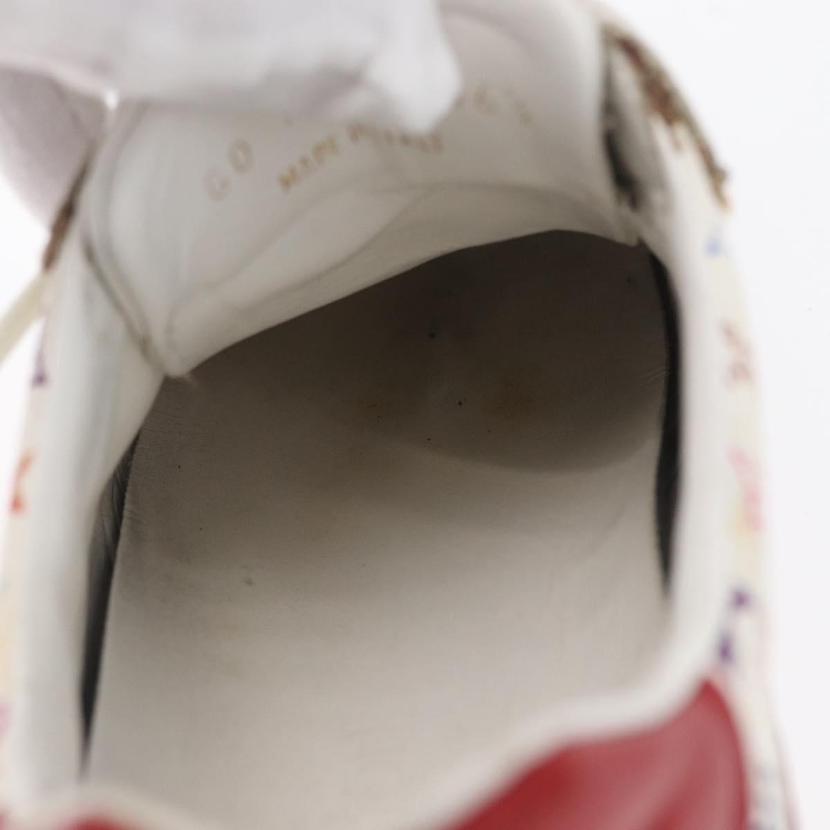 LOUIS VUITTON Monogram Multicolor Sneakers 36 1/2 White LV Auth 173253