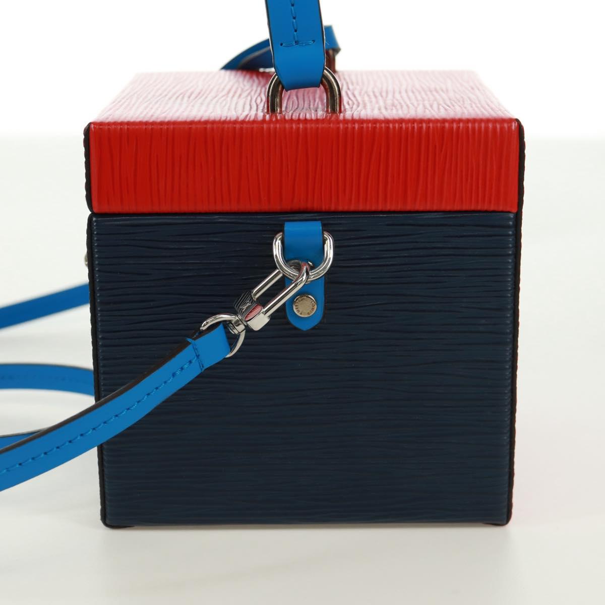 LOUIS VUITTON Epi Breaker Box Cosmetic Pouch Safir LV Auth 173257M