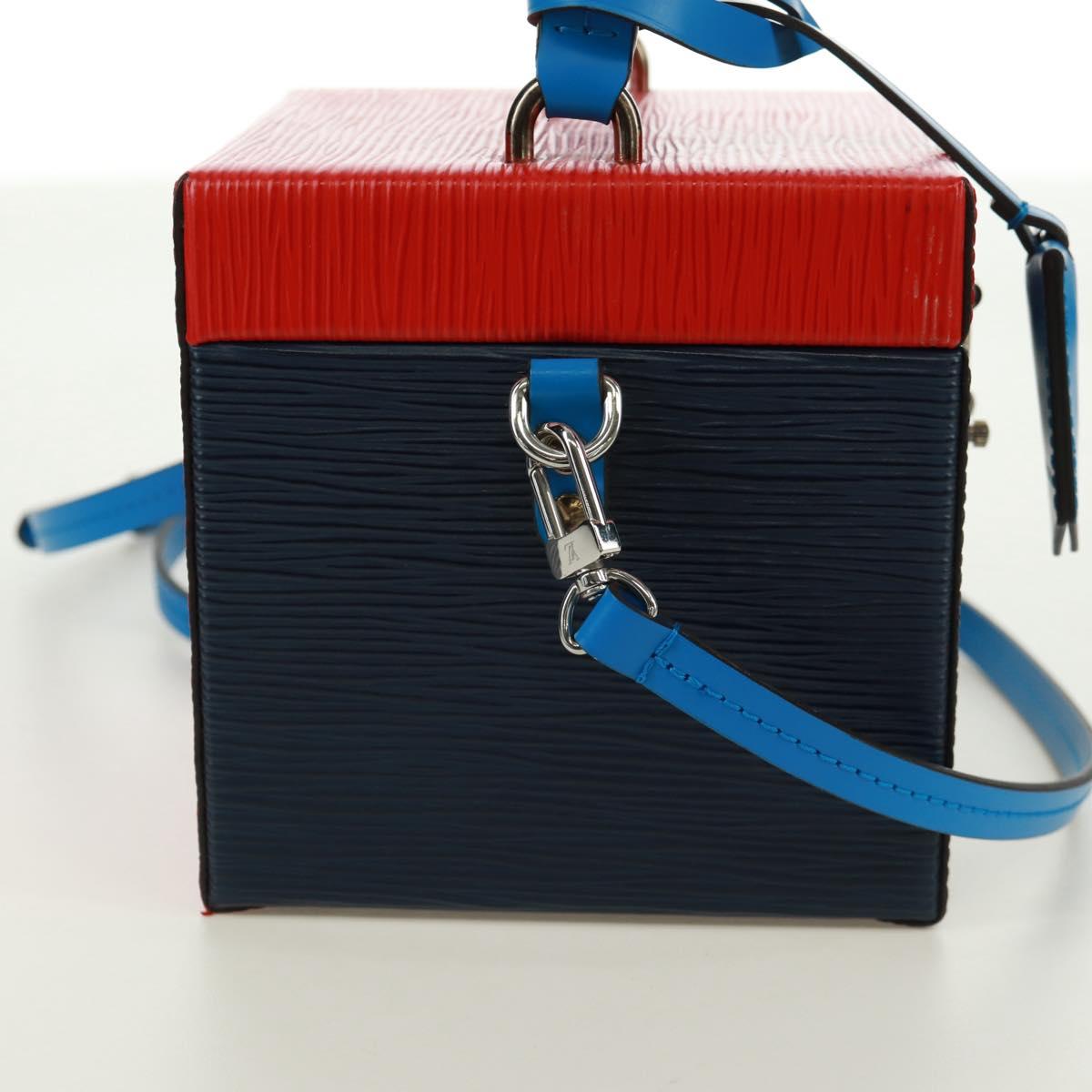 LOUIS VUITTON Epi Breaker Box Cosmetic Pouch Safir LV Auth 173257M