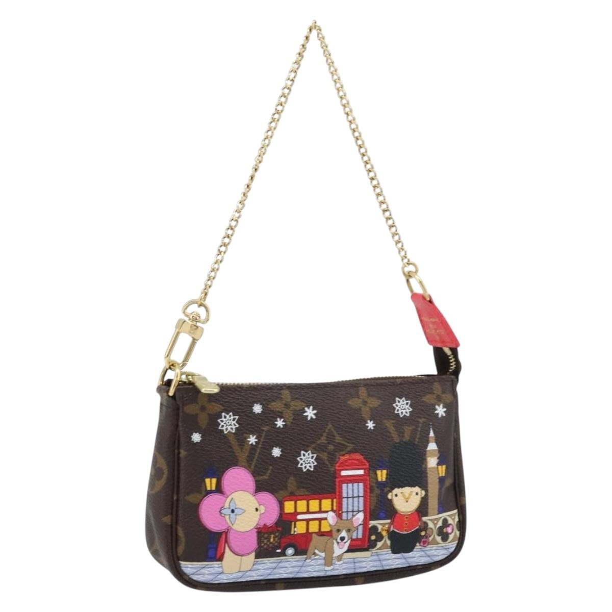 LOUIS VUITTON Monogram Vivienne Mini Pochette Accessoires M80863 LV Auth 173263SAM