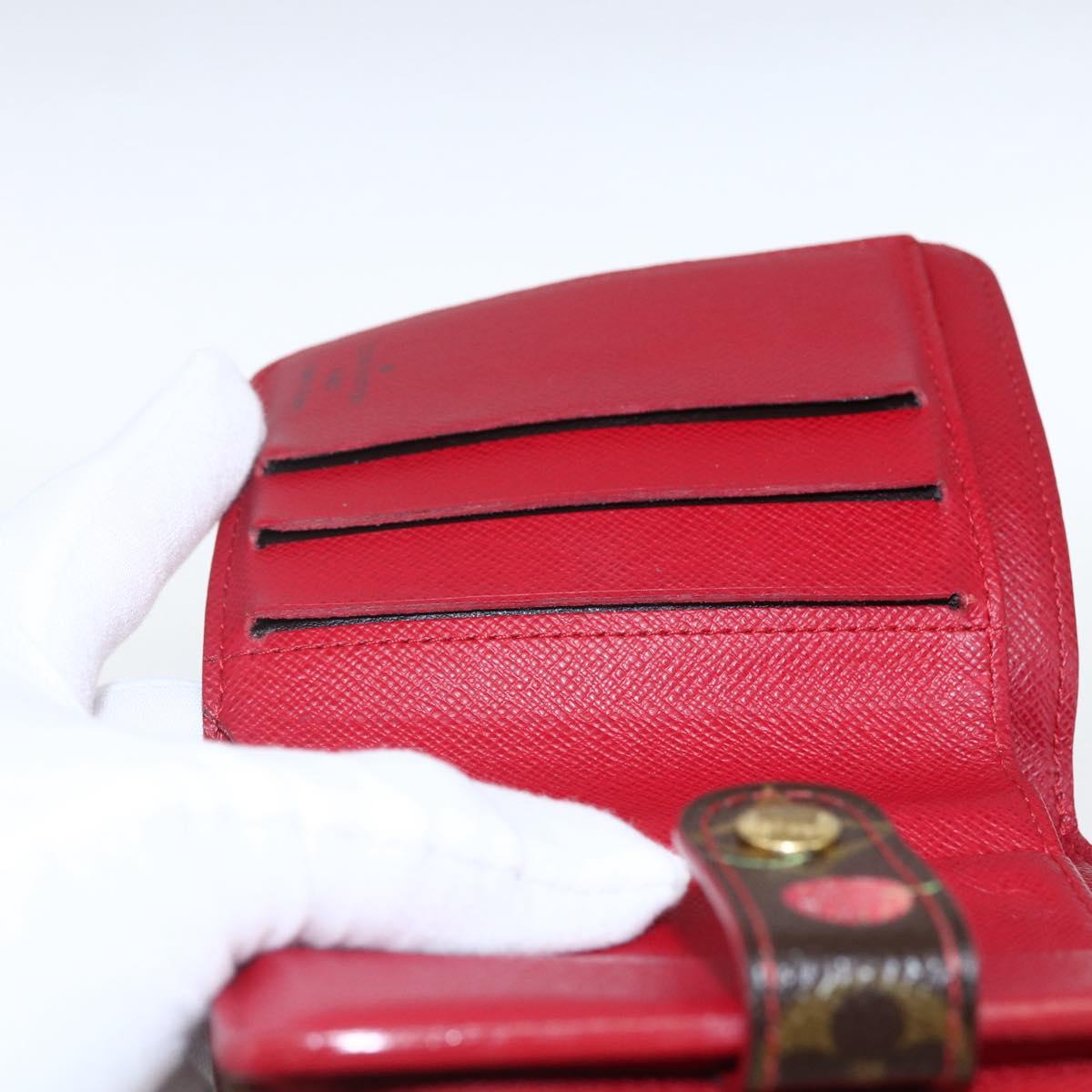LOUIS VUITTON Monogram Cherry Compact zip Bifold Wallet M95005 LV Auth 173270V