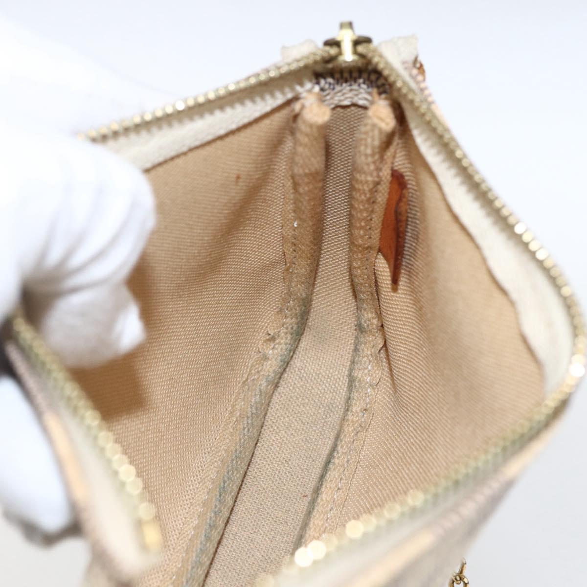 LOUIS VUITTON Damier Azur Mini Pochette Accessoires Pouch N63005 LV Auth 173274A