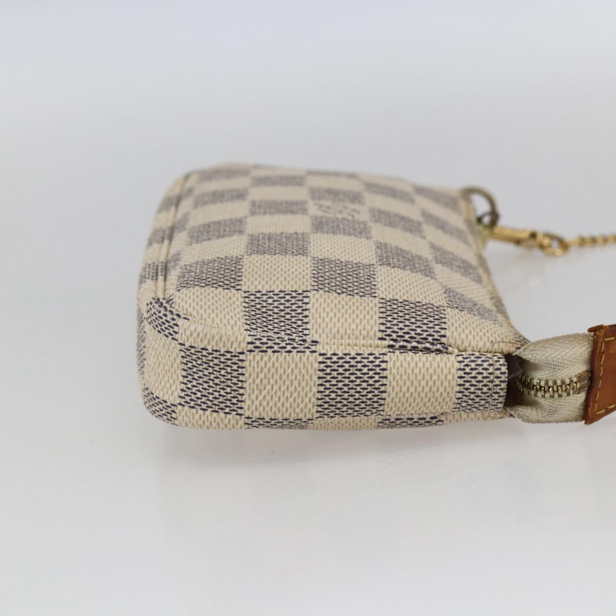LOUIS VUITTON Damier Azur Mini Pochette Accessoires Pouch N63005 LV Auth 173274A