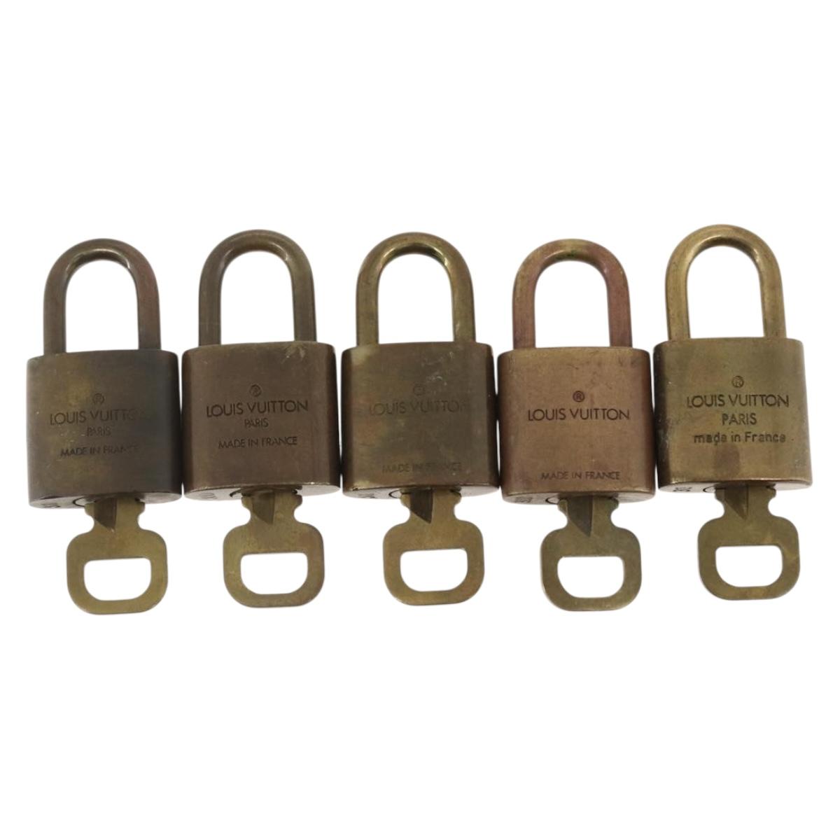 LOUIS VUITTON Padlock 5 Set Padlock metal Gold LV Auth 173285