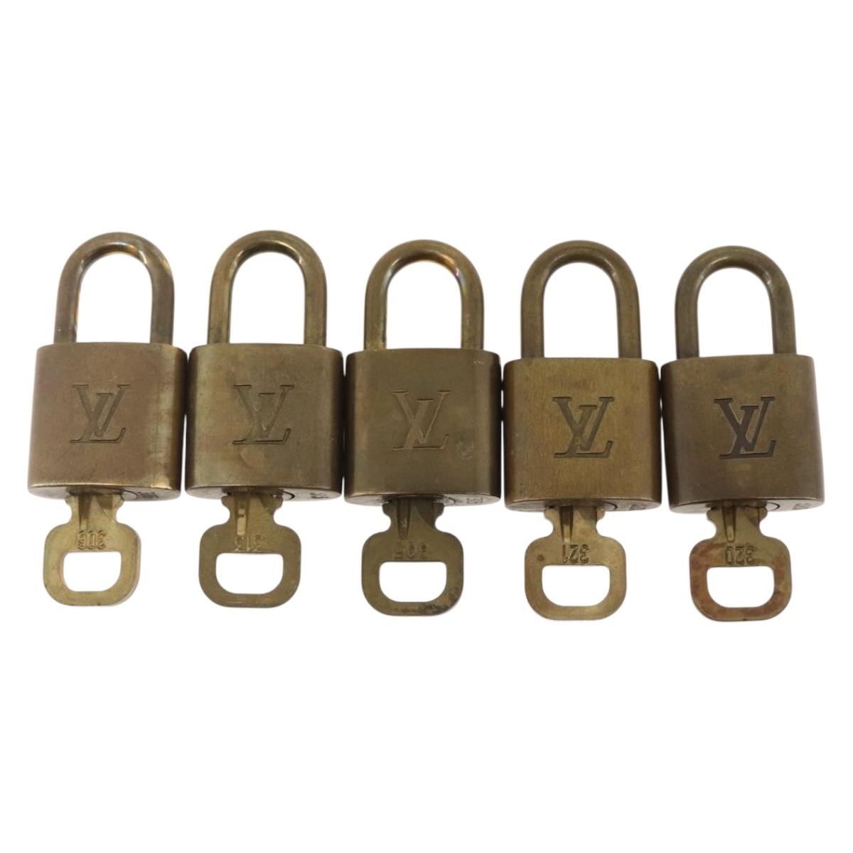 LOUIS VUITTON Padlock 5 Set Padlock metal Gold LV Auth 173288