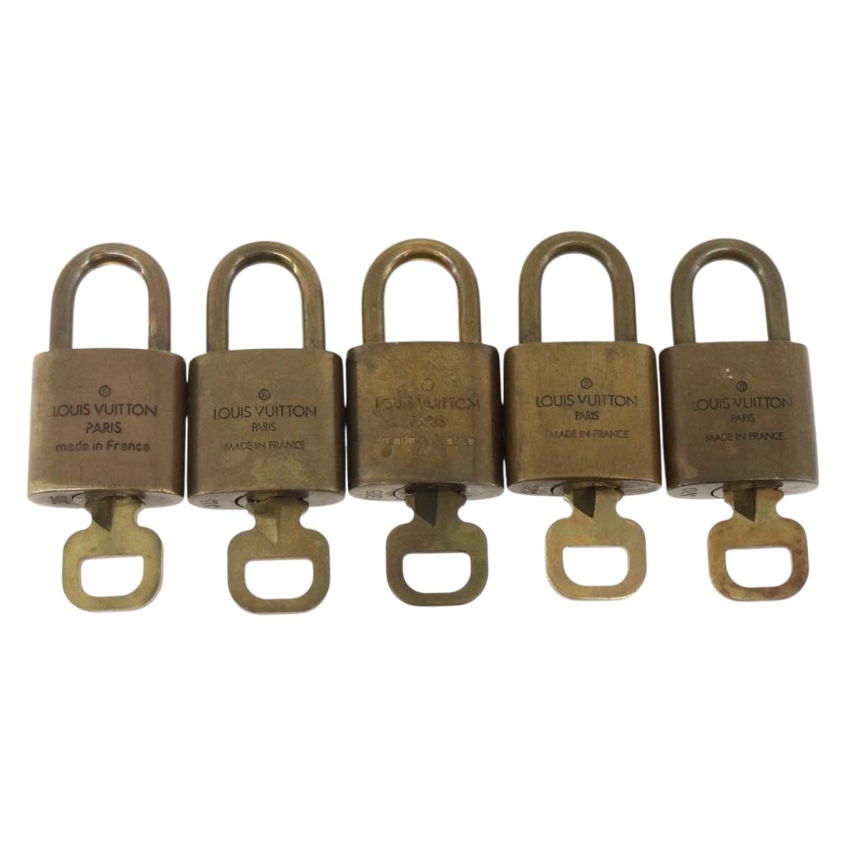 LOUIS VUITTON Padlock 5 Set Padlock metal Gold LV Auth 173288