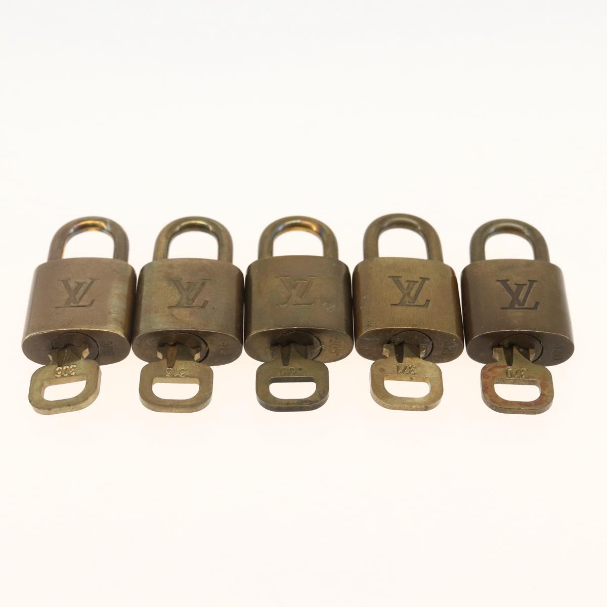 LOUIS VUITTON Padlock 5 Set Padlock metal Gold LV Auth 173288