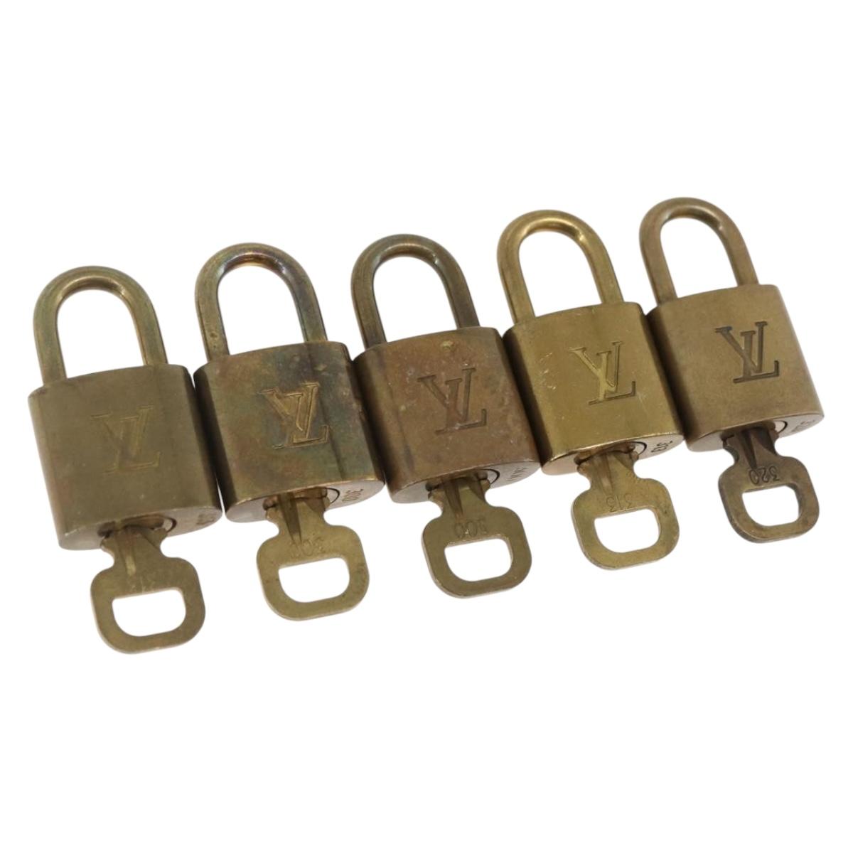 LOUIS VUITTON Padlock 5 Set Padlock metal Gold LV Auth 173289