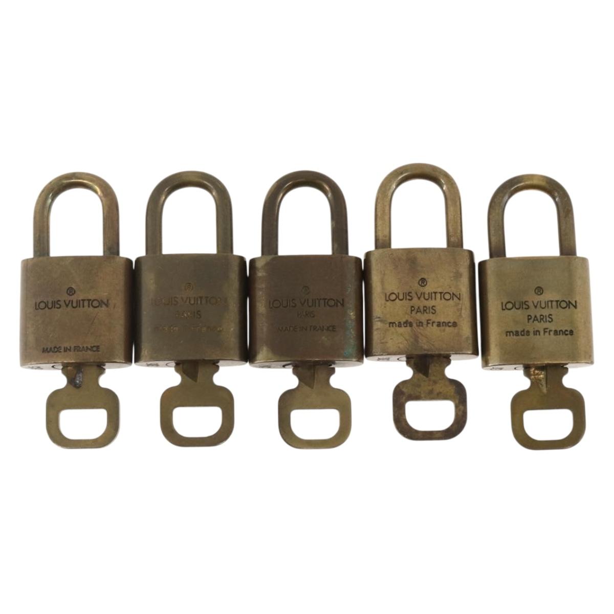 LOUIS VUITTON Padlock 5 Set Padlock metal Gold LV Auth 173291