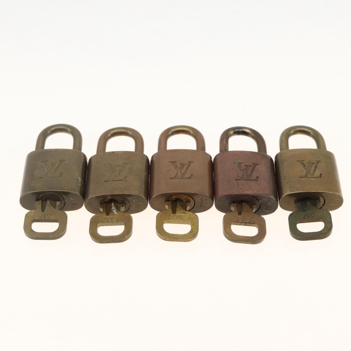 LOUIS VUITTON Padlock 5 Set Padlock metal Gold LV Auth 173292